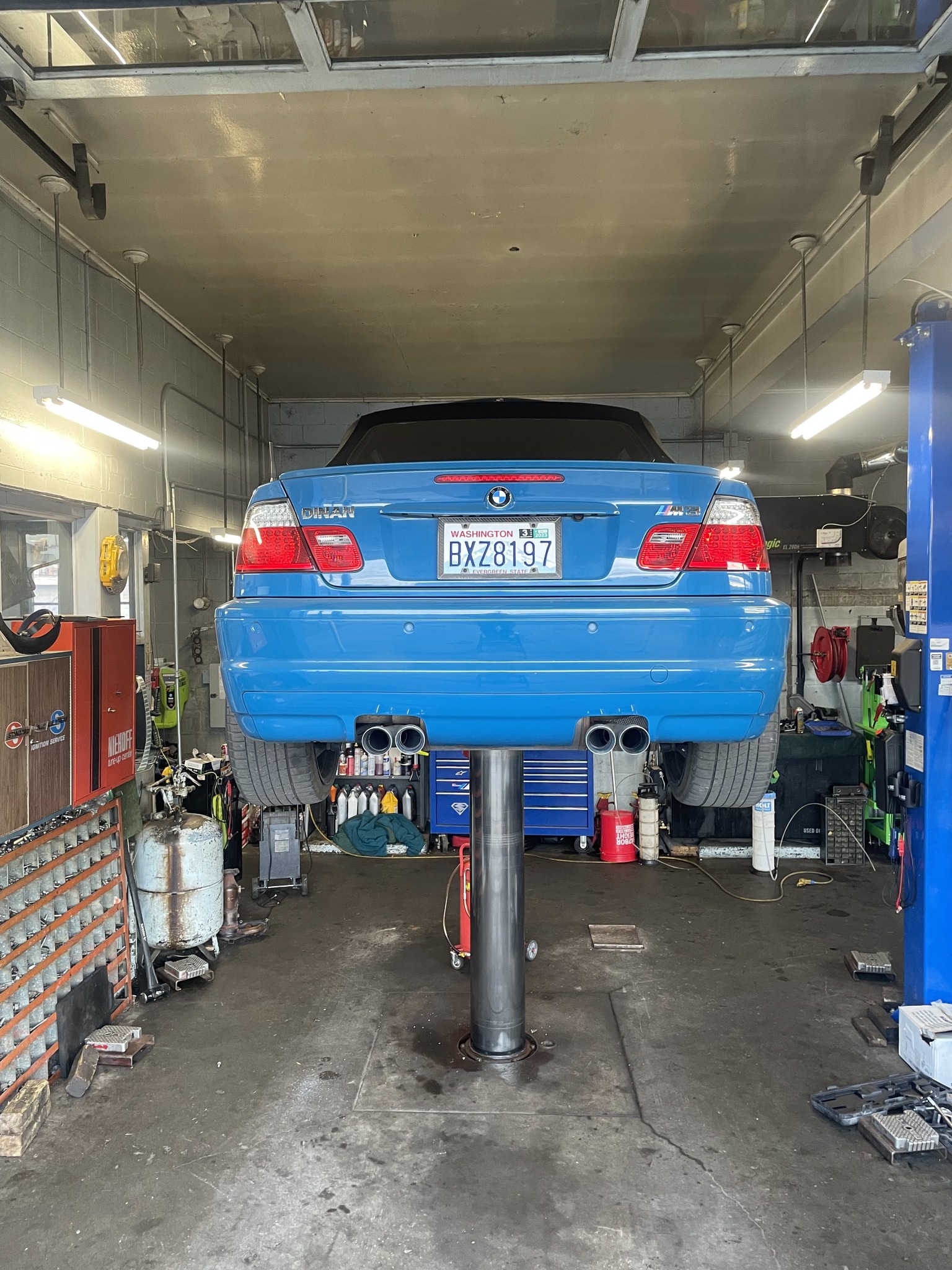 BMW M3 on the lift